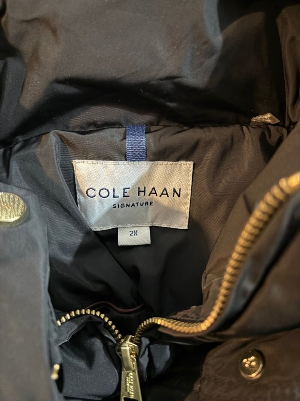 Cole Haan Signature Black Hooded Down Maxi Puffer Coat - Picture 13 of 14